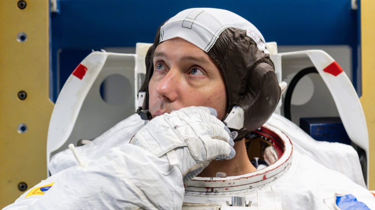 Thomas Pesquet durant un entraînement. // Source : NASA/MARKOWITZ Robert, 2020