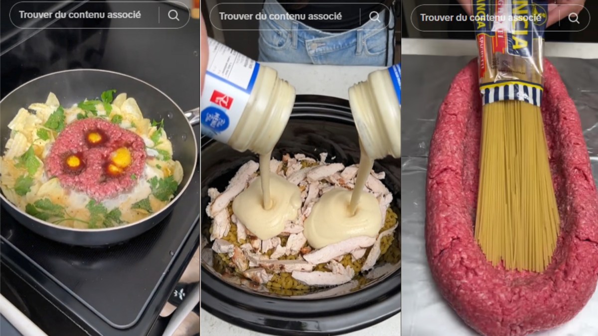 Des exemples de "food gore" // Source : TikTok