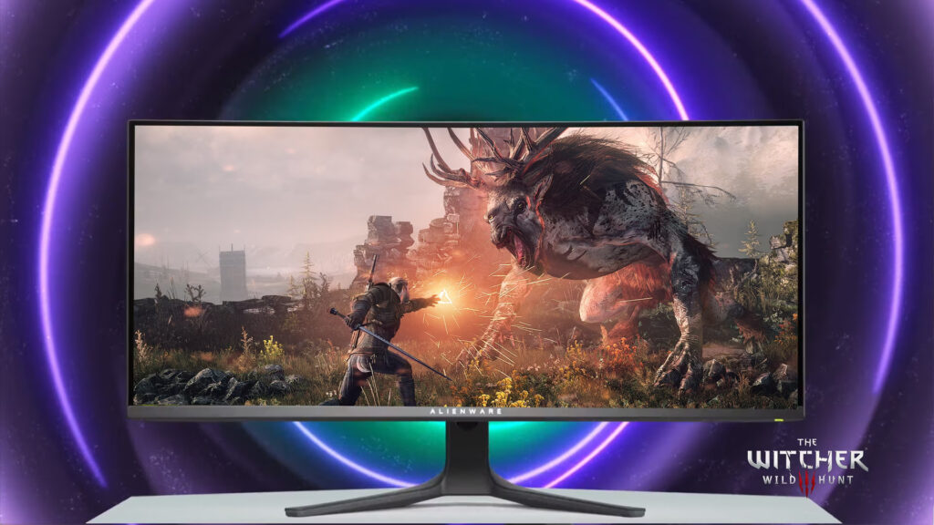 The Alienware 34 screen is large, but not imposing // Source: Dell