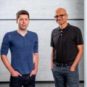 Sam Altman, directeur d'OpenAI, et Satya Nadella, directeur de Microsoft. // Source : Microsoft