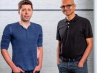 Sam Altman, directeur d'OpenAI, et Satya Nadella, directeur de Microsoft. // Source : Microsoft