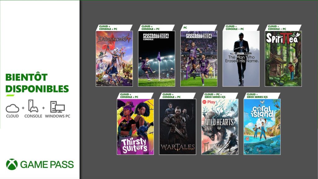 Xbox Game Pass en novembre 2023 // Source : Microsoft