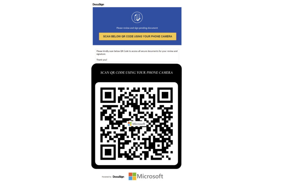 An example of a QR code sent by cybercriminals.  // Source: Sekoia