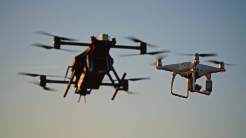 L'intercepteur de drone, déployé pour les JO, en action. // Source : CS GROUP