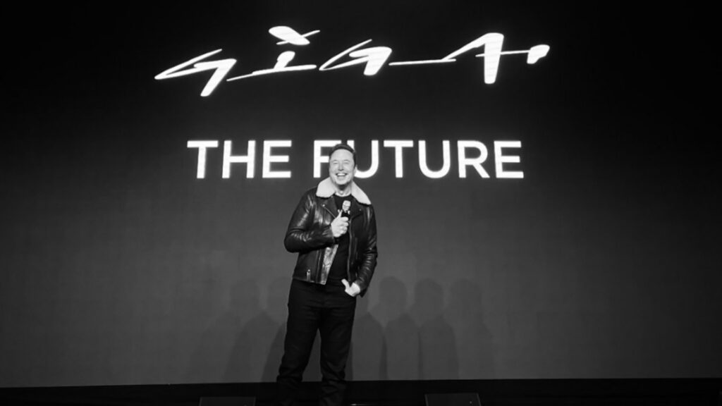 Elon Musk à sa visite de la Gigafactory Berlin le 3 novembre 2023 // Source : @Gf4Tesla sur X 