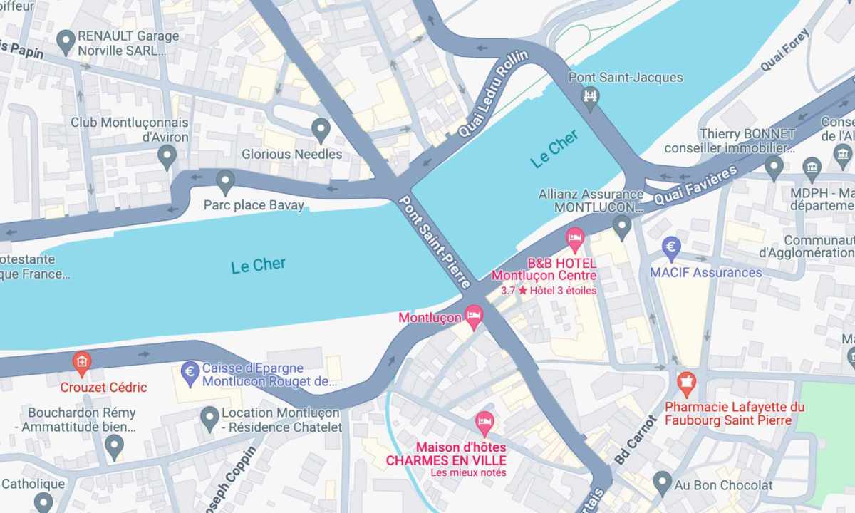 Les nouvelles couleurs de Google Maps // Source : Google Maps / Capture d'écran Numerama