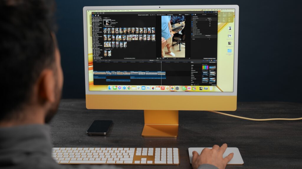 The iMac M3 in yellow.