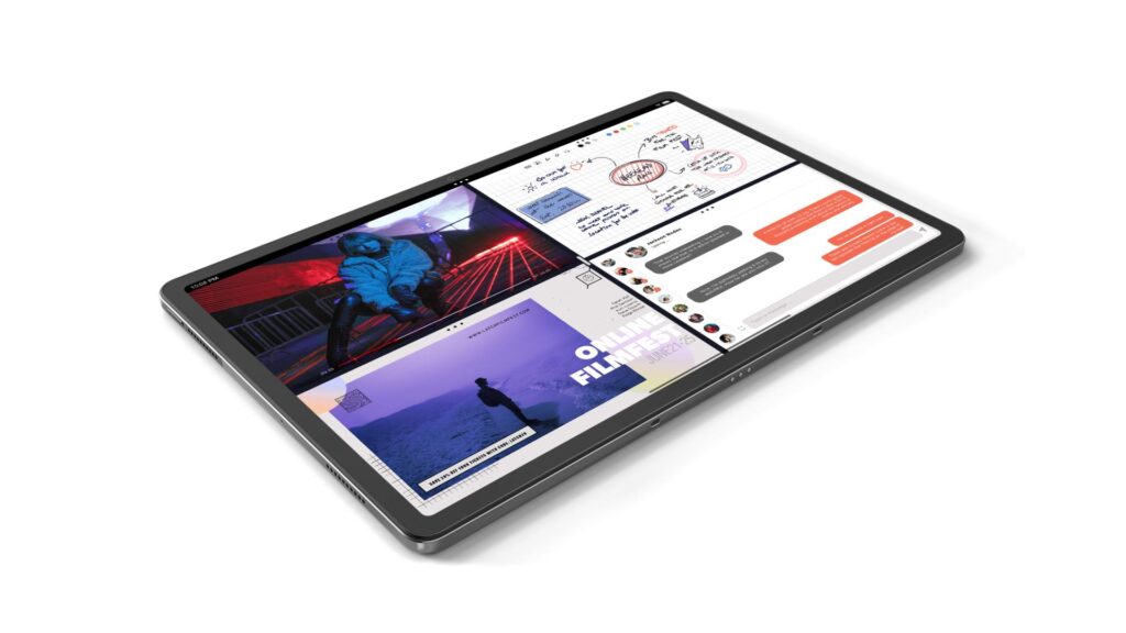 La Lenovo Tab 12 peut afficher quatre applications en même temps // Source : Lenovo