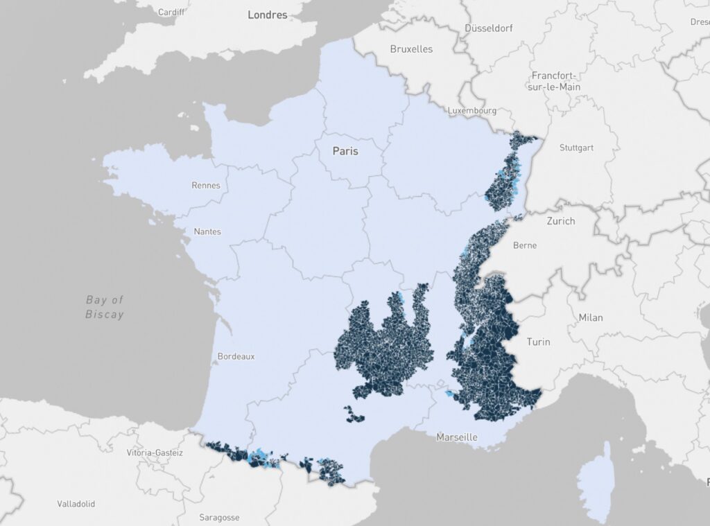 Zones concernées par la loi montagne // Source : securite-routiere.gouv.fr
