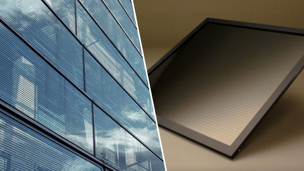 Ces cellules photovoltaïques peuvent prendre la forme de fenêtres semi-transparentes. // Source : Panasonic