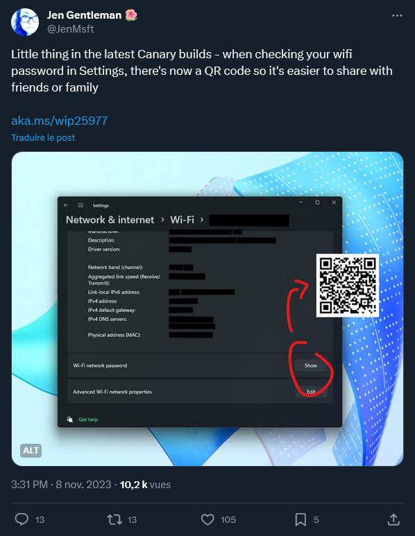 qr code wi-fi windows 11