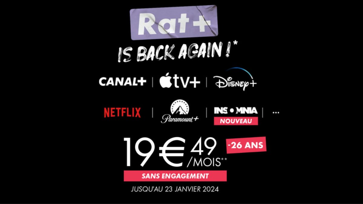 L'offre Rat+ de Canal+ // Source : Canal+