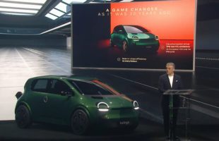 Présentation du concept Renault Twingo (2026) // Source : extrait vidéo de la conférence Ampère