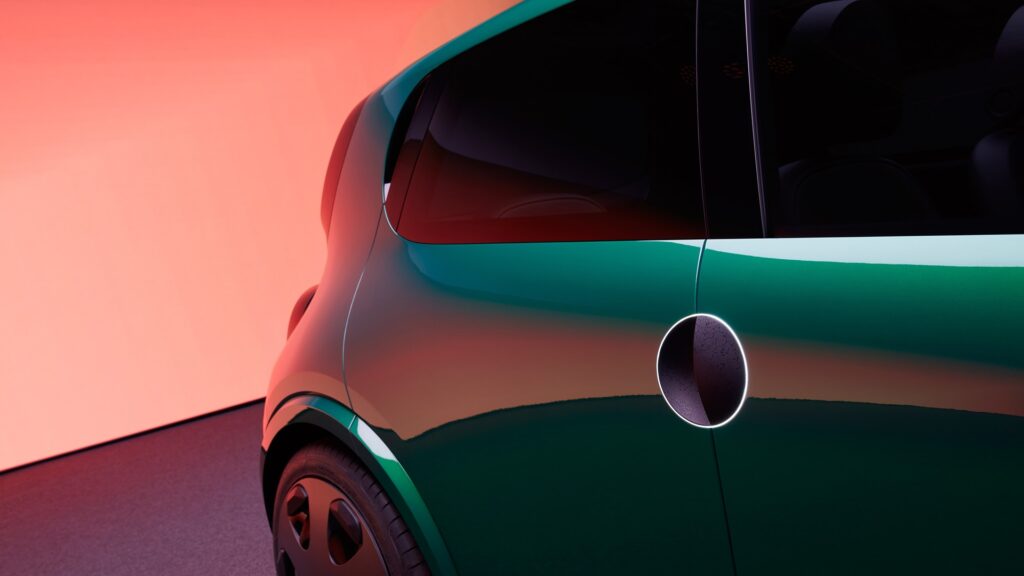 La fameuse poignée ronde (concept Twingo 2026) // Source : Renault