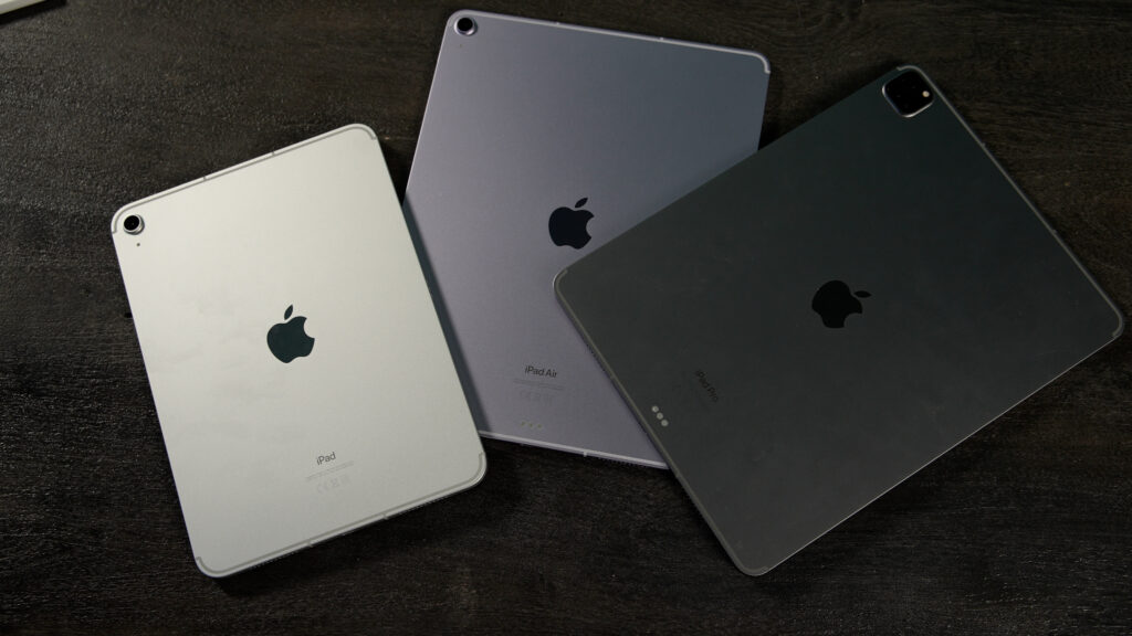 Les iPad, iPad Air et iPad Pro, en mai 2024. // Source : Numerama
