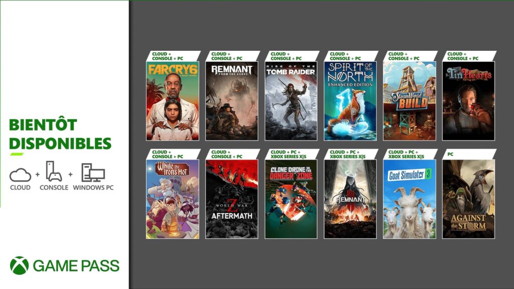 Xbox Game Pass en décembre 2023 // Source : Microsoft