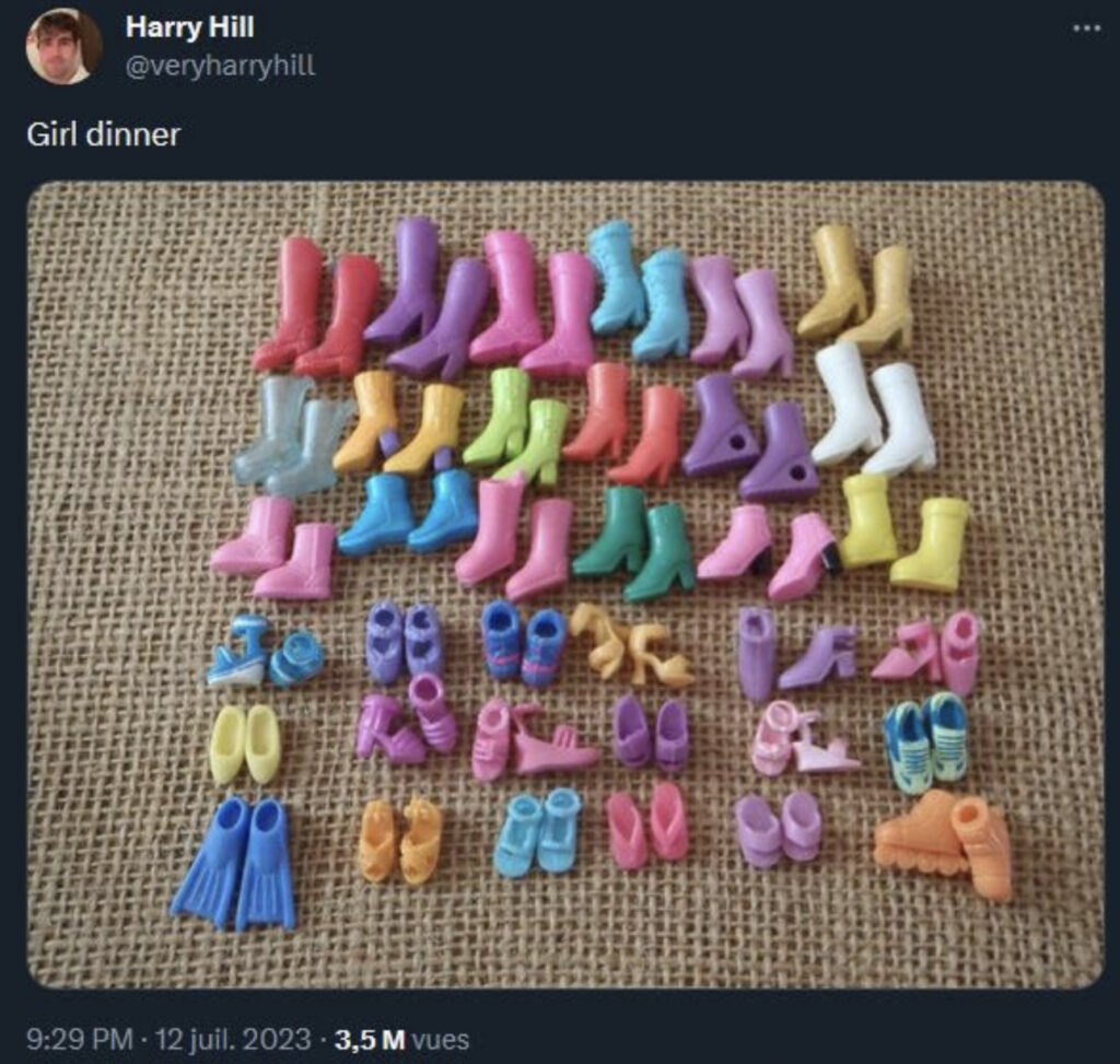 J'explique la blague : il s'agit d'une photo de vêtements pour Polly Pocket en silicone, que beaucoup de petites filles des années 90-2000 aimaient mâchonner (moi y compris).