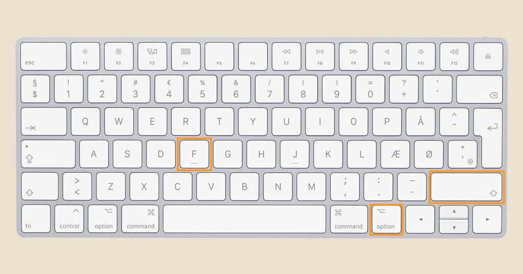 Pour faire un point médian sur Mac, appuyez sur ces touches // Source : Numerama