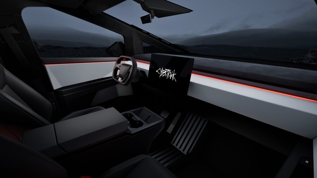 Intérieur du Tesla Cybertruck // Source : Tesla