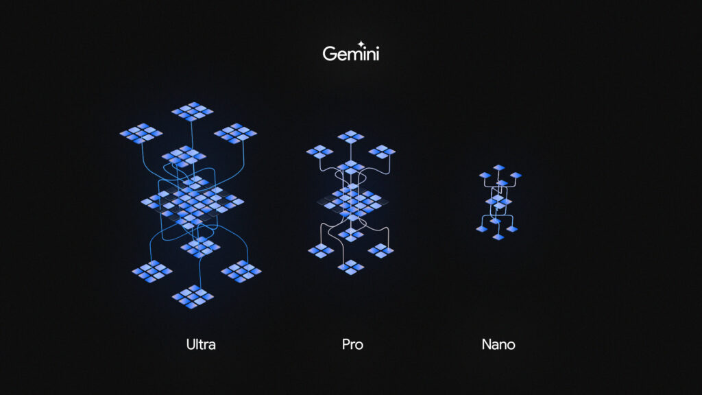 Les trois versions de Gemini.