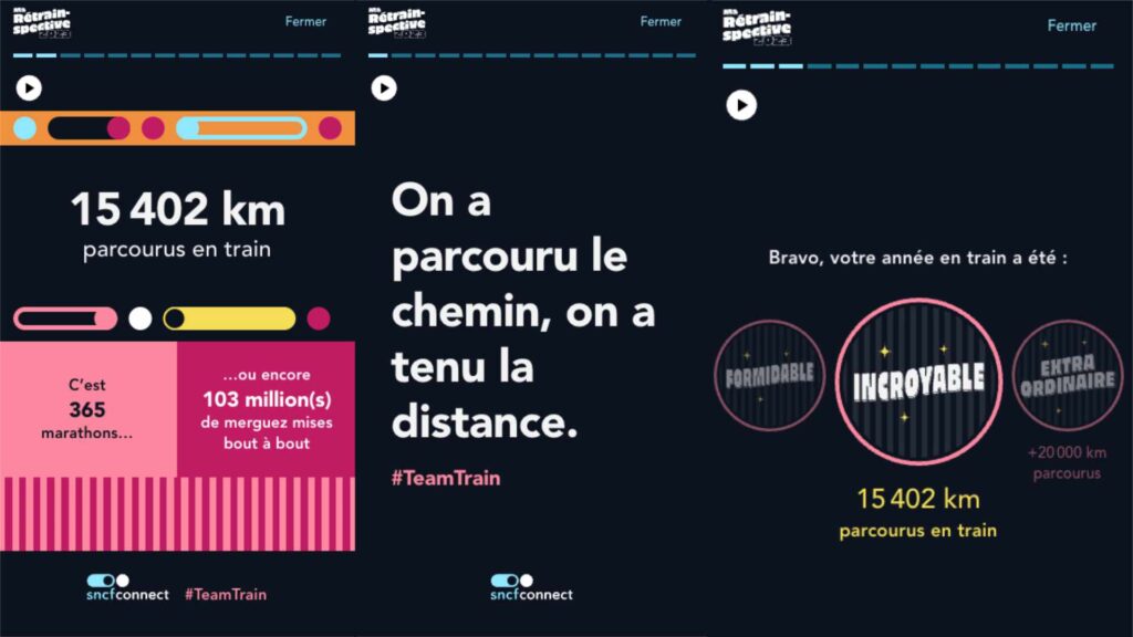 Des extraits de la « rétrainspective » 2023 de la SNCF // Source : SNCF