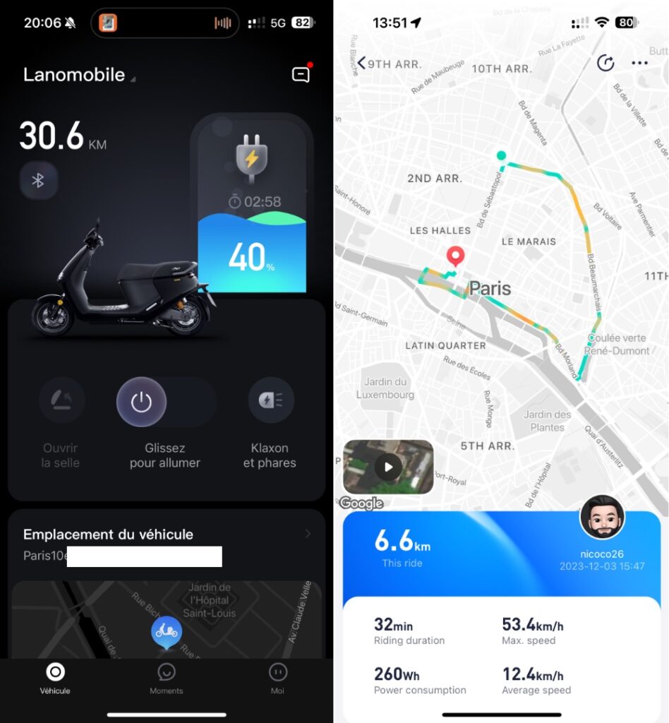 L'application Segway est très cool et aide à voir quelques absurdités. Regardez le détour effectué sur le trajet à droite, à cause de sens interdits et d'interdictions de la mairie.