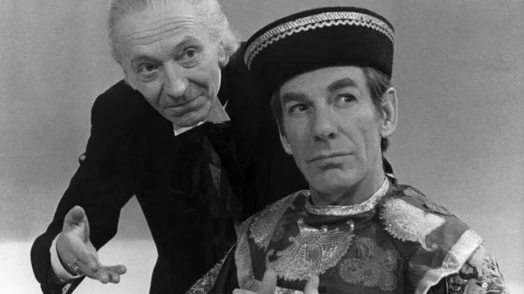 The First Doctor, next to the Toymaker, in the 1966 episodes of Doctor Who.  // Source: BBC