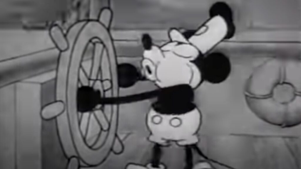 Mickey dans Steamboat Willie // Source : Disney