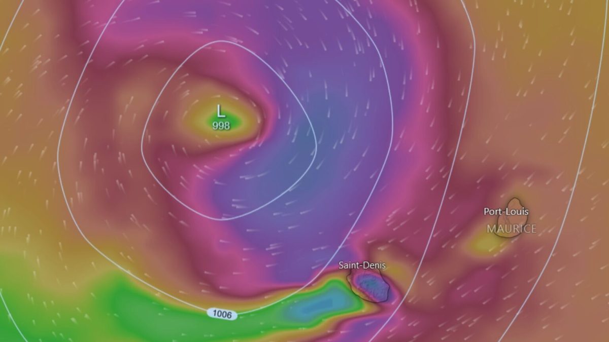 Carte du cyclone Belal. // Source : Flickr/CC/Jean-Marie Gradot