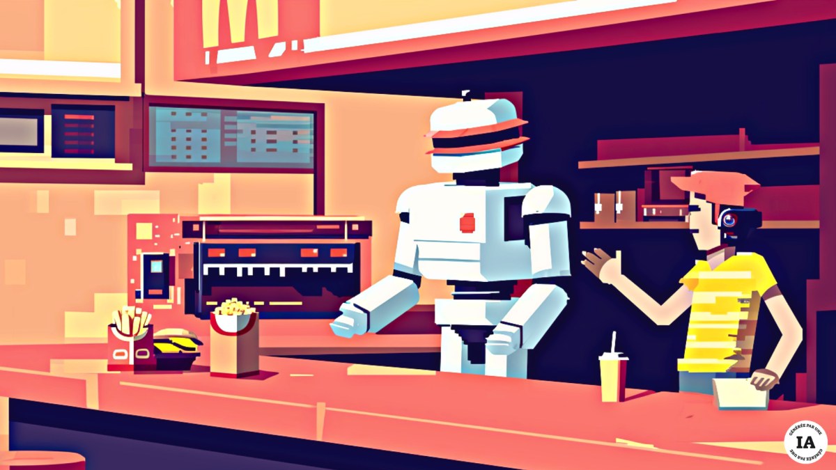 Des hackers ont infiltré les chatbot de plusieurs fast-food. // Source : Numerama avec Midjourney