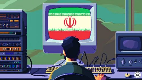 Les hackers iraniens continuent leur campagne contre Israël. l. // Source : Numerama avec Midjourney