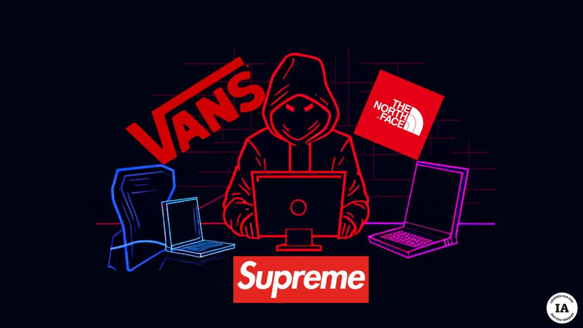 Le groupe à la tête de Vans, North Face et Supreme a été victime de cyberattaque. // Source : Numerama avec Midjourney