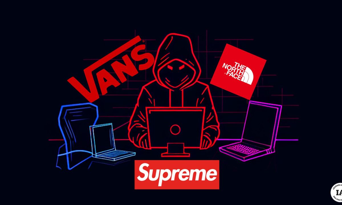 Le groupe à la tête de Vans, North Face et Supreme a été victime de cyberattaque. // Source : Numerama avec Midjourney