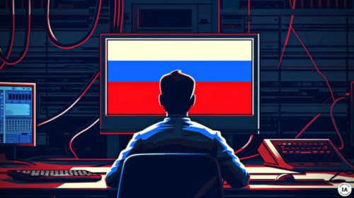 La Russie mène régulièrement des campagnes de désinformation. // Source : Numerama avec Midjourney