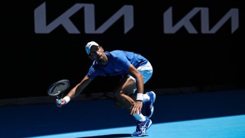 Novak Djokovic à l'Open d'Australie // Source : Twitter AO