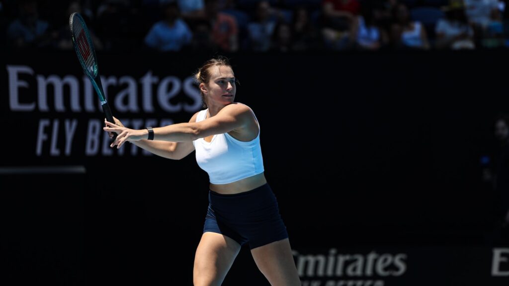 Aryna Sabalenka at the Australian Open // Source: Twitter AO
