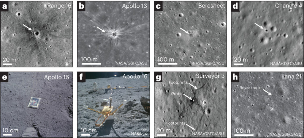 Impatti umani sulla Luna // Fonte: NASA/Carousel Natural Earth Sciences