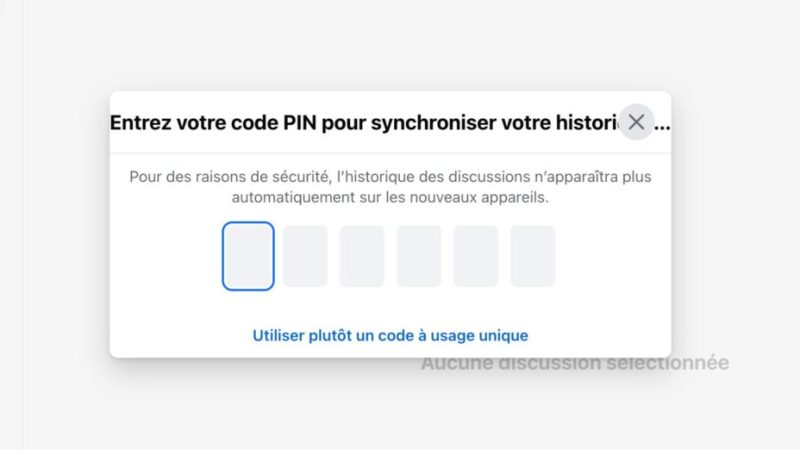 Code PIN Messenger : ça change quoi ?