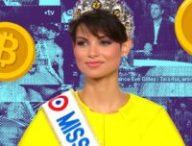 L'image d'Èves Gilles, Miss France 2024, est détournée pour promouvoir une arnaque crypto  // Source : Montage Numerama