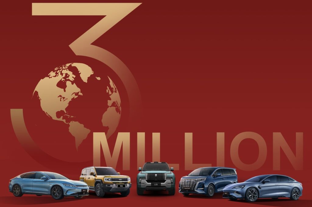 BYD a vendu 3 millions de voitures en 2023 // Source : BYD