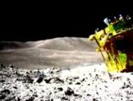 SLIM sur la Lune. // Source : Jaxa / Thomas Appéré (image recadrée)