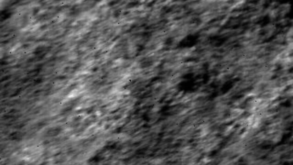 Image capturée par SLIM sur la Lune. // Source : Via X @SLIM_JAXA (image recadrée)