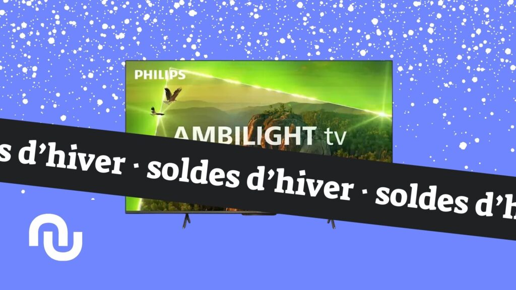 Philips et son emblématique Ambilight se retrouve moins chers pendant les soldes // Source : montage Numerama