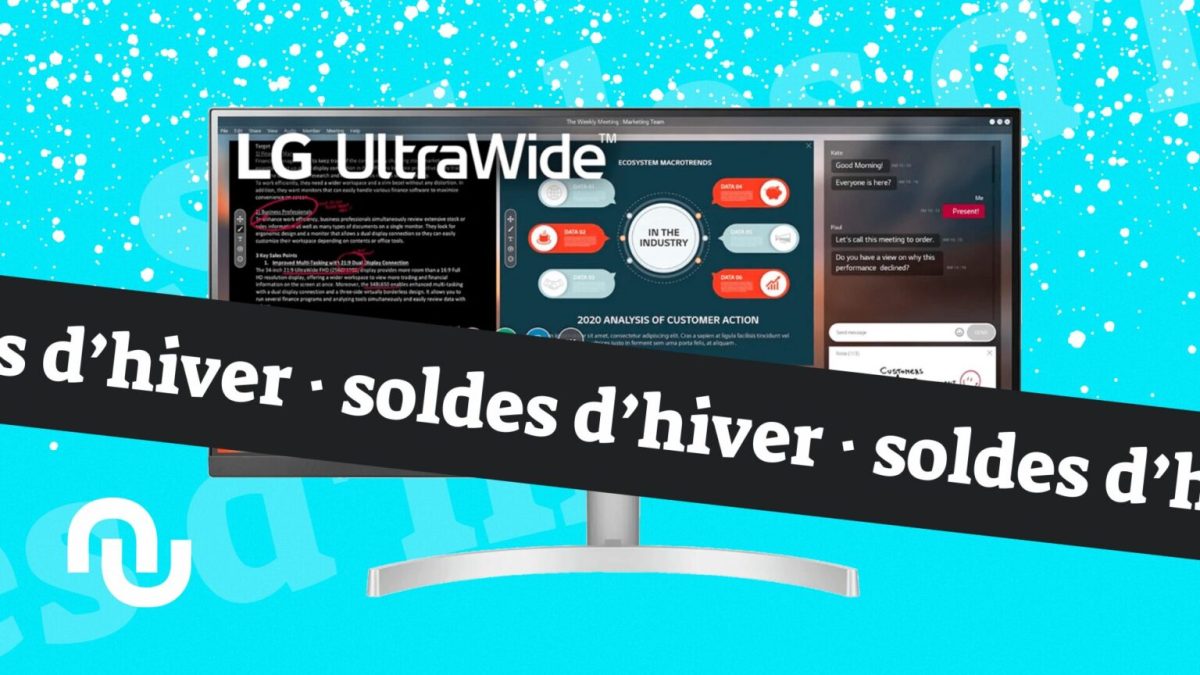 LG UltraWide soldes // Source : Montage Numerama