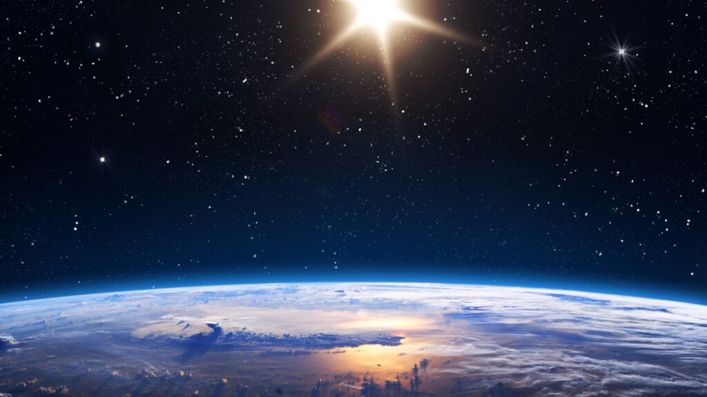 La Terre et le Soleil. // Source : Canva La Terre et le Soleil. // Source : Canva