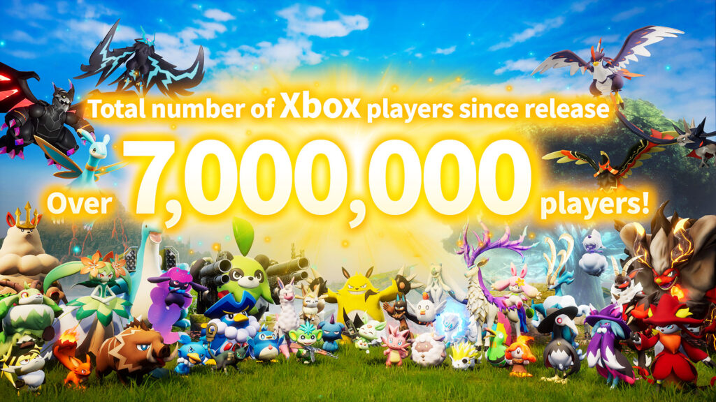 7 million players on Xbox for Palworld // Source: Microsoft