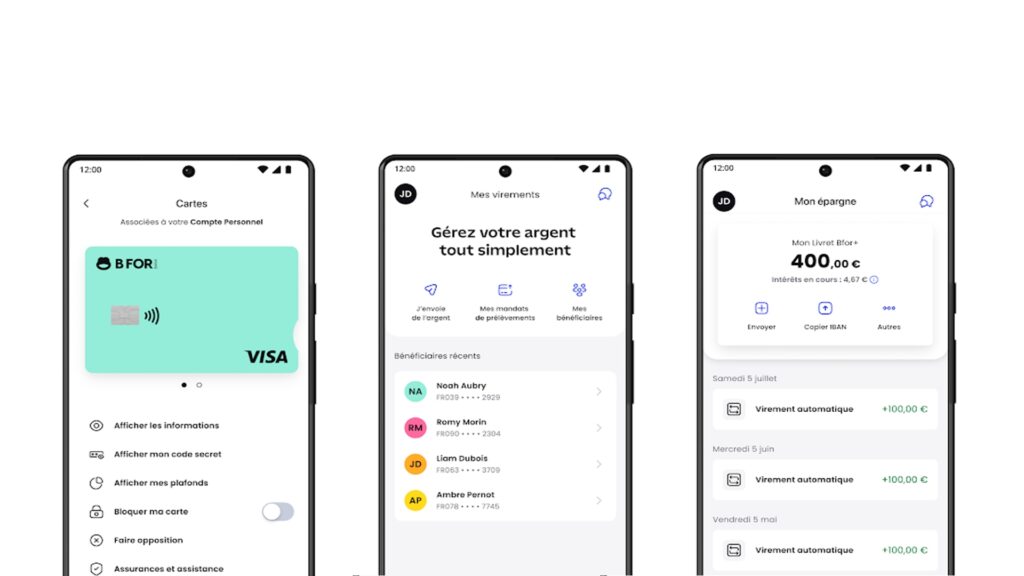 Une application pour consulter tous ses comptes BforBank et les gérer au quotidien // Source : BforBank