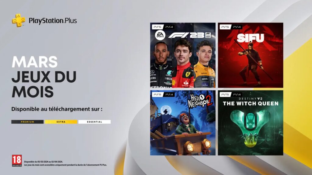 PlayStation Plus en mars 2024 // Source : Sony