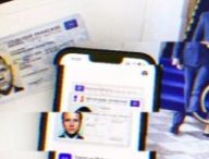 Il ne faut pas mettre des photos de sa carte d'identité sur les réseaux sociaux. // Source : Via X @EmmanuelMacron (modifié avec Canva)