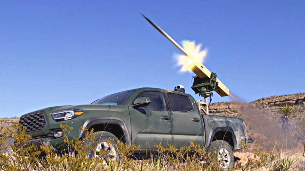 Le kit lance-roquette peut s'intégrer à des véhicules civils. // Source : L3Harris